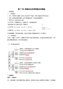 新高考物理一轮复习考点精讲精练第17讲 斜抛运动及类斜抛运动模型（2份打包，原卷版+解析版）