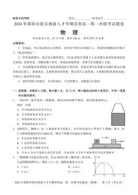 2025届湖南省邵阳市拔尖创新人才早期培养高三上学期第一次联考物理试题