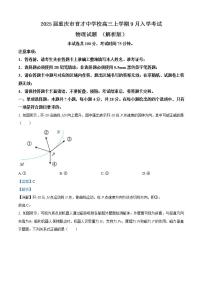 2025届重庆市育才中学校高三上学期9月入学考试物理试题 （解析版）