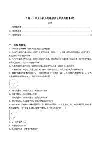 新高考物理一轮复习讲与练专题2.1 三大性质力的理解及运算及实验【练】(2份打包，原卷版+解析版)