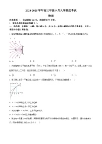 河北省新时代NT教育2024-2025学年高三上学期入学摸底测试 物理