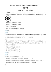 重庆市重庆乌江新高考协作体2024-2025学年高三上学期9月月考物理试题 Word版含解析