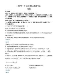 湖南省长沙市第一中学2024-2025学年高三上学期开学摸底考试物理试卷（Word版附解析）