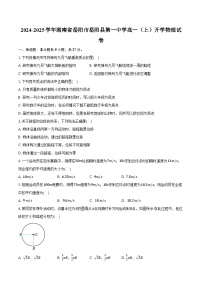 2024-2025学年湖南省岳阳市岳阳县第一中学高一（上）开学物理试卷（含答案）