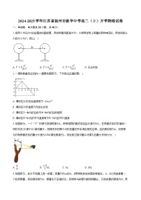 2024-2025学年江苏省扬州市新华中学高二（上）开学物理试卷（含解析）