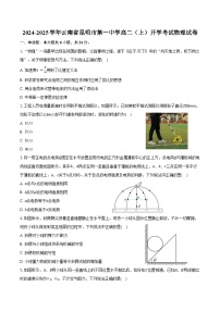 2024-2025学年云南省昆明市第一中学高二（上）开学考试物理试卷（含解析）