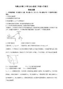 安徽省马鞍山市第二中学2024-2025学年高二上学期9月月考物理试题