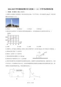 [物理]2024～2025学年湖南省郴州市五校高二(上)开学考试试卷(有解析)