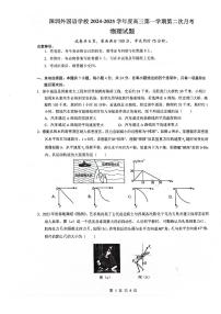 广东省深圳外国语学校2024-2025学年高三上学期9月月考物理试题