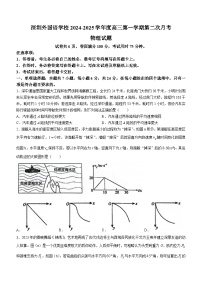 广东省深圳外国语学校2024-2025学年高三上学期9月月考物理试题