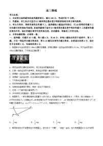 河南省九师联盟2024-2025学年高三上学期9月联合检测物理试题