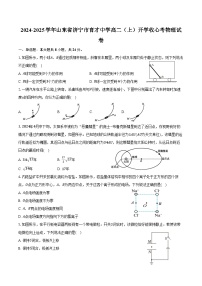 2024-2025学年山东省济宁市育才中学高二（上）开学收心考物理试卷（含解析）