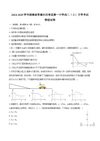 2024-2025学年湖南省常德市汉寿县第一中学高二（上）开学考试物理试卷（含解析）