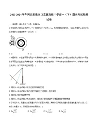 2023-2024学年河北省张家口京源高级中学高一（下）期末考试物理试卷（含详细答案解析）