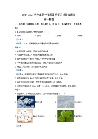 [物理]甘肃省武威市凉州区2024-2025学年高一上学期暑期学习质量检测(开学考)试卷(解析版)