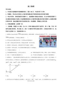 甘肃、青海、宁夏部分学校2024-2025学年高三上学期9月联考物理试卷（附参考答案）