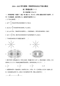 广东省茂名市化州市2024-2025学年高二上学期第一次月考物理试题（原卷版+解析版）