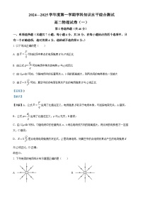 广东省茂名市化州市2024-2025学年高二上学期第一次月考物理试题（解析版）