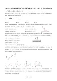 [物理]2024～2025学年湖南省邵东市创新学校高三(上)第二次月考试卷(有解析)