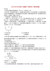 安徽省阜阳市2023_2024学年高二物理上学期12月二调期中试题含解析