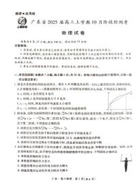 广东省江西上进教育（稳派联考）2024-2025学年高三上学期10月月考物理试题