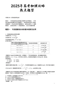 2025年高考物理攻略：热点题型（学案）