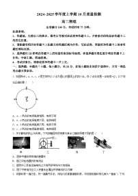 河南省周口市鹿邑县第二高级中学2024-2025学年高二上学期10月质量检测物理试卷