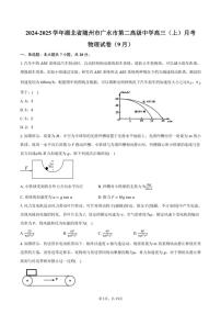 [物理]2024～2025学年湖北省随州市广水市第二高级中学高三(上)月考试卷(9月)(有解析)