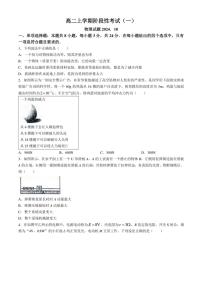 [物理]山东省泰安市宁阳县第一中学2024～2025学年高二上学期10月月考试题(有答案)