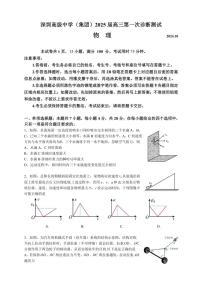 [物理]广东省深圳市高级中学2024～2025学年高三上学期第一次诊断测试(10月)试题(有解析)