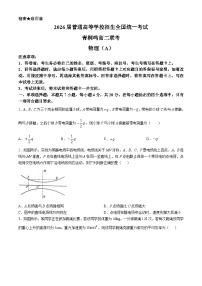 河南省青桐鸣联考2024-2025学年高二上学期10月月考物理试题(无答案)