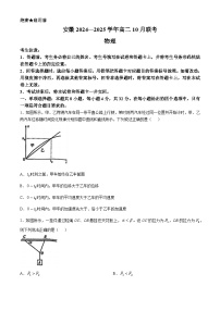 安徽省多校2024-2025学年高二上学期10月联考物理试题