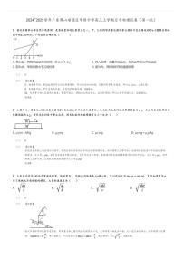 [物理]2024～2025学年广东佛山顺德区华侨中学高三上学期月考试卷(第一次)(原题版+解析版)