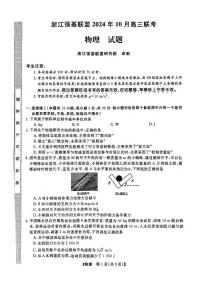 浙江省强基联盟2025届高三上学期10月联考物理试题（PDF版附解析）