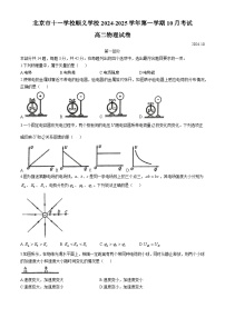 北京市第十一学校顺义学校2024-2025学年高二上学期10月考试物理试卷