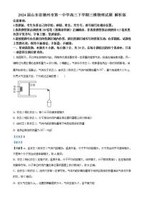 2024届山东省德州市第一中学高三下学期三模物理试题 解析版