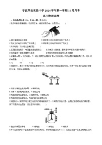 浙江省宁波市荣安实验中学2024-2025学年高二上学期10月月考物理试题(无答案)