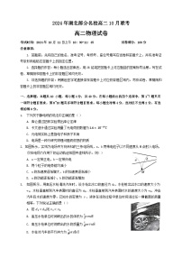 湖北省荆州市部分名校2024-2025学年高二上学期10月联考物理试题（Word版附答案）