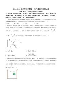 [物理]辽宁省实验中学2025届高三上学期10月月考试卷(有答案)