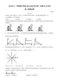 [物理]北京市第十一学校顺义学校2024～2025学年高二上学期10月考试试卷(有答案)