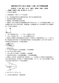 四川省绵阳市绵阳东辰中学2024-2025学年高二上学期第一次月考物理试卷