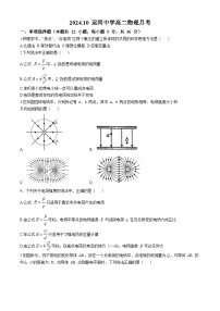 北京市通州区运河中学2024-2025学年高二上学期10月月考物理试卷(无答案)