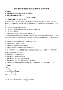 四川省成都市龙泉驿区实验中学校2024-2025学年高一上学期第一次月考物理试题(无答案)