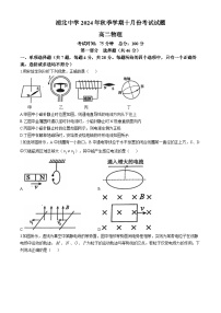 广西钦州市浦北中学2024-2025学年高二上学期10月检测物理试题(无答案)