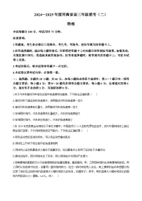 河南省2024-2025学年高三上学期10月联考（二）物理试卷