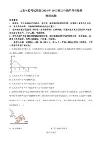 山东名校考试联盟2025届高三上学期10月阶段性检测物理试题+答案