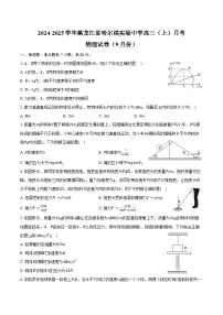 2024-2025学年黑龙江省哈尔滨实验中学高三（上）月考物理试卷（9月份）（含答案）