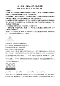 广东省茂名市高州市第一中学2024-2025学年高二上学期10月月考物理试题(无答案)