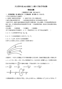 四川省成都市四川大学附属中学2023-2024学年高二上学期10月月考物理试卷(无答案)