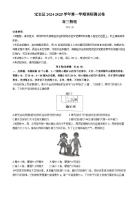 广东省深圳市宝安区2024-2025学年高三上学期10月第一次调研测试 物理 word版含解析